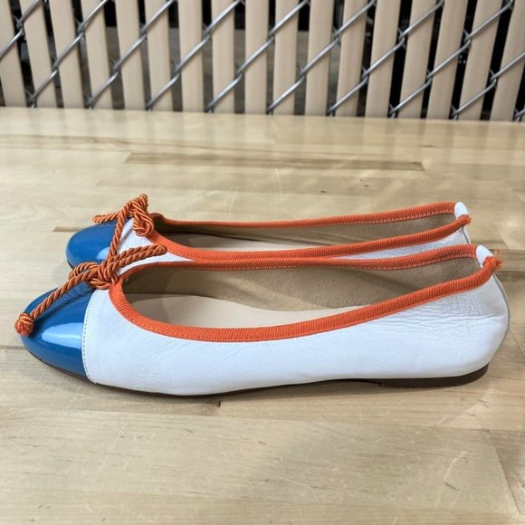 Ballerette COLONNA Leather Multicolor Toe Cap Ballet Flats - EU 37 / US 6.5 - Picture 2 of 13